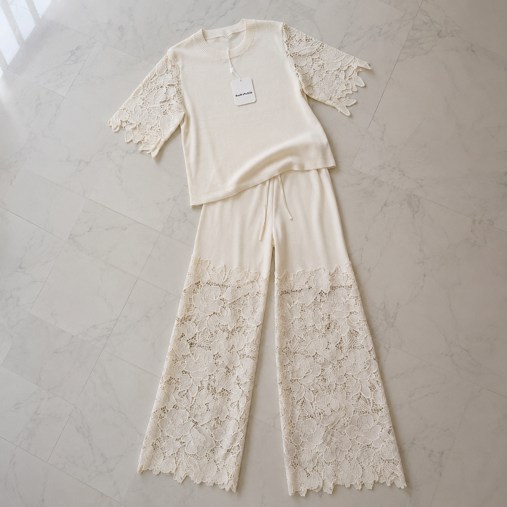 Completo Aurora — Maglia e pantalone in pizzo, immagine 5 di 6