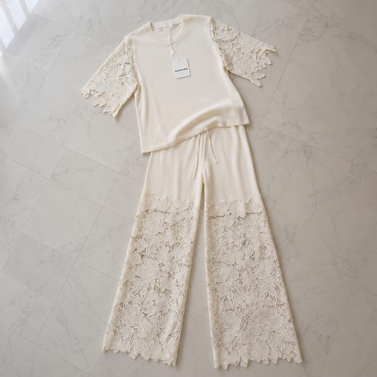 Completo Aurora — Maglia e pantalone in pizzo